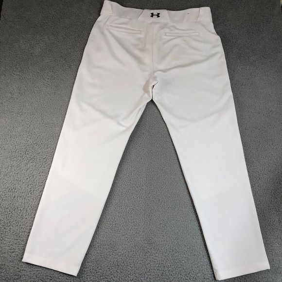 Under Armour Pant Men XL White Sportswear Vapor Swoosh Baseball Softball Knicker - Picture 9 of 13